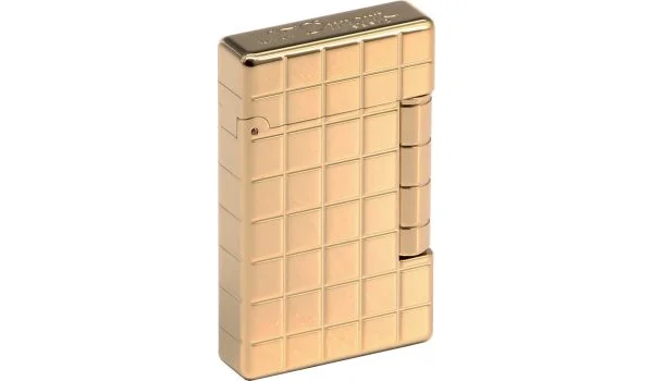 S.T. Dupont Isqueiro Inicial Quadrilage Acabamento Bronze Dourado